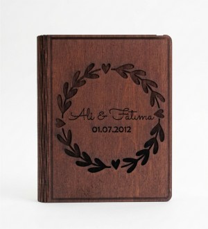 Şık Hediye Defter - İsimli ve Tarihli Ahşap Kapaklı Tasarım ile Anılarınızı Özgünce Not Edin