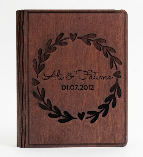 Şık Hediye Defter - İsimli ve Tarihli Ahşap Kapaklı Tasarım ile Anılarınızı Özgünce Not Edin