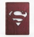 Süperman Logolu Ahşap Kapaklı Özel Üretim Şık Defter