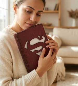 Süperman Logolu Ahşap Kapaklı Özel Üretim Şık Defter Süperman Logolu Ahşap Kapaklı Özel Üretim Şık Defter