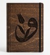 Vav Harfli ve Lale Figürlü Ahşap Kapaklı Özel Üretim Şık Defter