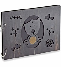 Bebek Fotoğraf Albümü Ayıcık Süslemeli - İlk Anılardan Tatlı Bir Koleksiyon Oluşturun