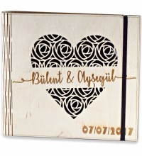 Fotoğraf Albümü - İsim Yazılı, Ahşap, Düğün ve Nişan Anıları ile Zamana İz Bırakın