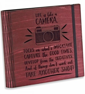 Fotoğraf Albümü -Life is Like a Camera- Ahşap, Kendin Yap - Anılarınızı Hayatın En Güzel Kareleriyle Saklayın Fotoğraf Albümü -Life is Like a Camera- Ahşap, Kendin Yap - Anılarınızı Hayatın En Güzel Kareleriyle Saklayın