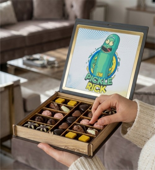 Hediyelik Çikolata - Turşu Rick Temalı - Rick And Morty - Eğlenceli Ruhlara Tatlı ve Sıra Dışı Bir Armağan
