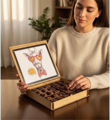 Hediyelik Çikolata - Yenilikçi Zürafa Yazılı Şık Kutusunda, Eğlenceli Ruhlara Özel Sıra Dışı Bir Sunum