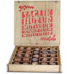 Hediye Çikolata - Sağlık Huzur Mutluluk Seninle Olsun Yazılı, İyi Dileklerinizi Lezzetli Bir Kutuda Sunun