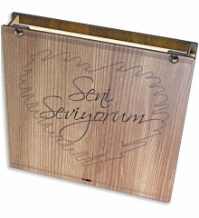 Kalpli Çikolata, Kutulu Hediye -Seni Seviyorum- Yazılı Ahşap - Aşkınızı Tatlı Bir Sözle Taçlandırın