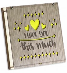 Kutulu Hediyelik Çikolata -I Love You This Much- Yazılı Ahşap ile Sevginizi Tatlı Bir Cümleyle Dile Getirin Kutulu Hediyelik Çikolata -I Love You This Much- Yazılı Ahşap ile Sevginizi Tatlı Bir Cümleyle Dile Getirin