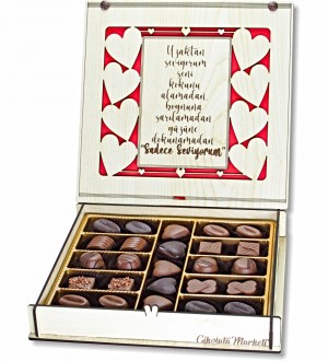 Şiirli Hediye Çikolata Kutusu - Uzaktan Seviyorum Seni... - Mesafeleri Duygularla Isıtan Özel Bir Sürpriz