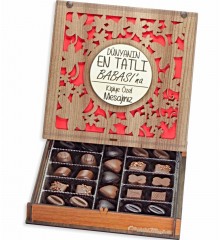 Hediyelik Çikolata - Babalar Gününe Özel Kişiye Özel Mesajlı - Sevgi Dolu ve Unutulmaz Bir Jest Yapın