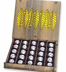 Ülker Ece Fındıklı Çikolata - Yaprak Desenli Ahşap Kutusunda, Geleneksel Tatlara Zarif Bir Sunum