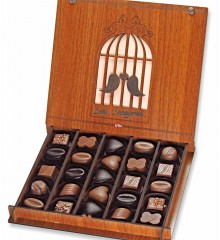 Sevgiliye Hediye Çikolata - Seni Seviyorum Yazılı Aşık Kuşlar ile Aşkınızı Sevimli ve Tatlı Bir Yolla Anlatın