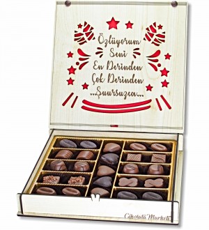 Hediyelik Çikolata - Özlüyorum Seni En Derinden Çok Derinden Şuursuzca - Hasretinizi Duygusal Bir Lezzetle Anlatın