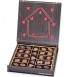 Evim Sensin Yazılı Kalplerle Süslenmiş Ev Figürlü Ahşap Kutulu Hediyelik Sevgili Çikolatası