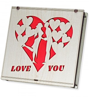 Hediyelik Spesiyal Çikolata -Love You- Yazılı Ahşap Kutulu - Kalpten Gelen Lezzetli Bir Hediye Sunun