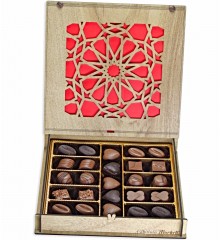 Hediyelik Çikolata - Selçuklu Yıldızı Motifli Ahşap Kutuda, Gelenekten İlham Alan Zarif Bir Sunum