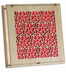 Hediyelik Çikolata - Çiçek Desenli Tasarım, Şık Ahşap Kutusuyla Zarif ve Renkli Bir Lezzet Sunumu