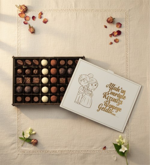 İsteme Çikolatası - Spesiyal, Kızınızı Almaya Değil Oğlunuz Olmaya Geldim Yazılı, Mizahi Dokunuşuyla Gönülleri Fethedin