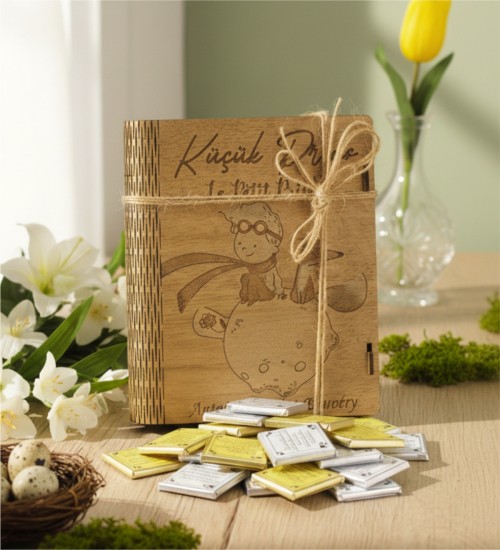 Kitap Kutulu Hediyelik Çikolata - Küçük Prens Temasıyla Masalsı Bir Tatlı Hikayeye Davet Edin