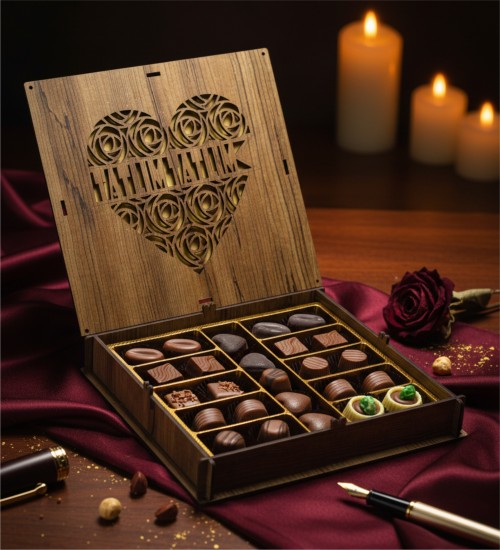 Kutulu Çikolata - Kalbinizi Isıtacak Lezzet Tatlım Tatlım Yazılı, Aşkı ve Lezzeti Aynı Kutuda Hissedin