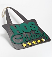 Hoş Geldiniz Kapı Süsü -Yıldızlı, Alışveriş Çantası- Tasarımı ile Eğlenceli ve Sıcacık Karşılama