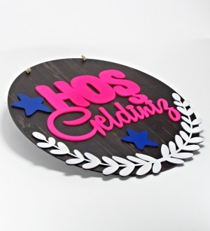 Kapı / Duvar Süsü -Hoş Geldiniz- Yazılı Ahşap Dekor Aksesuar ile Ziyaretçilerinizi, Sıcak Bir Gülümsemeyle Karşılayın Kapı / Duvar Süsü -Hoş Geldiniz- Yazılı Ahşap Dekor Aksesuar ile Ziyaretçilerinizi, Sıcak Bir Gülümsemeyle Karşılayın