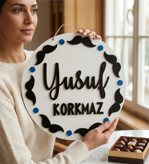 İsimli Ahşap Kapı Süsü - Erkek Bebek ve Çocuk Odaları İçin Miniklerin Dünyasına Özel Dekorasyon