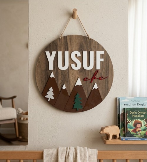 İsimli Kapı Süsü - Dağ Manzaralı, Erkek Bebek / Çocuk Odası ile Doğanın Huzurunu Minik Odanıza Taşıyın İsimli Kapı Süsü - Dağ Manzaralı, Erkek Bebek / Çocuk Odası ile Doğanın Huzurunu Minik Odanıza Taşıyın