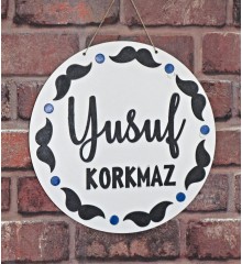 İsimli Ahşap Kapı Süsü - Erkek Bebek ve Çocuk Odaları İçin Miniklerin Dünyasına Özel Dekorasyon