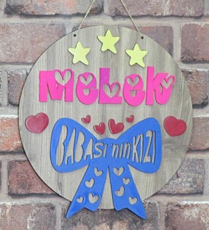 İsimli Kapı Süsü - Babasının Kızı Yazılı Kız Bebek/Çocuk Odası için Sevgiyle Hazırlanmış Şirin Bir Detay İsimli Kapı Süsü - Babasının Kızı Yazılı Kız Bebek/Çocuk Odası için Sevgiyle Hazırlanmış Şirin Bir Detay