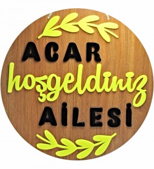 Kapı Süsü - Hoş Geldiniz Yazılı İsimli Ahşap+Pleksi Süslemeli - Evinize Sıcacık Bir Davet Yaratın Kapı Süsü - Hoş Geldiniz Yazılı İsimli Ahşap+Pleksi Süslemeli - Evinize Sıcacık Bir Davet Yaratın