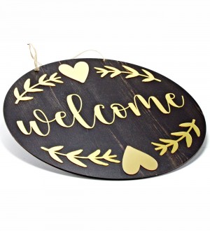 Dış Kapı Süsü -Welcome- Yazılı Gold Pleksi Detaylı Ahşap ile Modern ve Şık Bir Karşılama Tasarımı Dış Kapı Süsü -Welcome- Yazılı Gold Pleksi Detaylı Ahşap ile Modern ve Şık Bir Karşılama Tasarımı