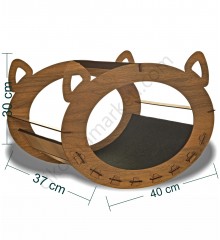 Kedi Yatağı - Ahşap Beşik, Konforlu, Sallanır ve Rahatlatıcı - Kedinizin Uyku Keyfini Katlayan Nostaljik Bir Tasarım