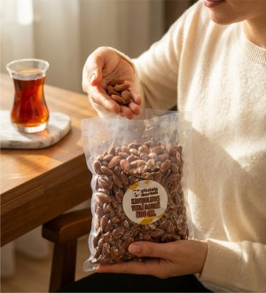 2x500 gr. Kavrulmuş Yerli Badem | Vakumlu Paket Atıştırmalık ile Kalabalık Sofralar İçin Bol ve Doğal Lezzet