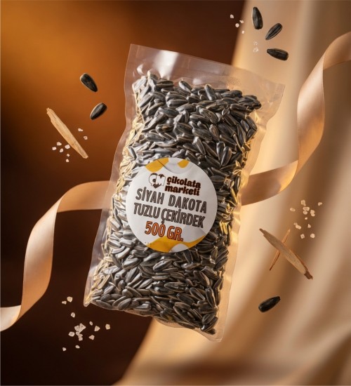 500 gr. Siyah Tuzlu Dakota Çekirdek | Vakumlu Paket ile Çıtırtısıyla Keyfinizi Katlayan Bol Lezzetli Seçenek