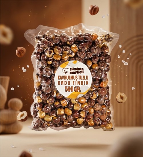 500 gr. Tuzlu Kavrulmuş Ordu Fındık | Vakumlu Paket ile Karadeniz’in Eşsiz Fındığıyla Lezzetli Bir Mola