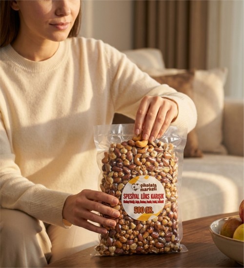 2x500 gr. Spesiyal Karışık Çerez | Vakumlu Paket Atıştırmalık ile Özenle Seçilmiş Lezzetleri Paylaşmanın Keyfi
