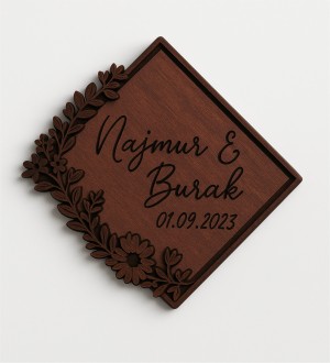 Ahşap Magnet - İsimli Tarihli Nikah Nişan Düğün Kına Model 1 ile En Güzel Günlerinizi Zarif Bir Hatıraya Dönüştürün Ahşap Magnet - İsimli Tarihli Nikah Nişan Düğün Kına Model 1 ile En Güzel Günlerinizi Zarif Bir Hatıraya Dönüştürün