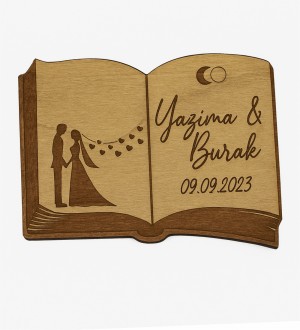 Magnet - Kitap Model - İsimli Tarihli Nikah Nişan Düğün Kına - Masalsı Bir Başlangıcı Ölümsüzleştirin Magnet - Kitap Model - İsimli Tarihli Nikah Nişan Düğün Kına - Masalsı Bir Başlangıcı Ölümsüzleştirin
