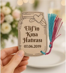 Ahşap Magnet - Kavanoz Figürlü - Nikah / Nişan / Kına İçin Sıradışı Tasarımıyla Fark Yaratan Tatlı Bir Anı
