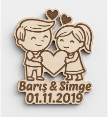 Ahşap Magnet - Sevgili Figürlü - Nikan / Nişan / Kına Gibi Özel Günlerinize Romantik ve Kalıcı Bir Hatıra Ahşap Magnet - Sevgili Figürlü - Nikan / Nişan / Kına Gibi Özel Günlerinize Romantik ve Kalıcı Bir Hatıra