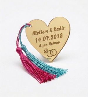 Ayna Pleksi Magnet - Kalp Şeklinde İsimli Tarihli ve Mesajlı - Şıklığıyla Göz Alan Unutulmaz Bir Hediye