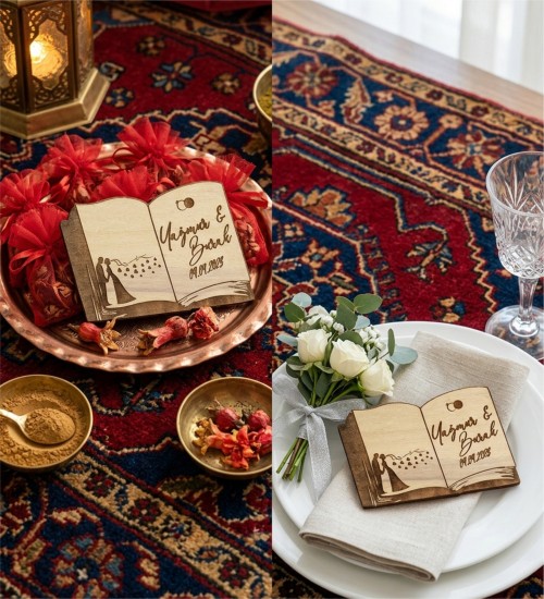 Magnet - Kitap Model - İsimli Tarihli Nikah Nişan Düğün Kına - Masalsı Bir Başlangıcı Ölümsüzleştirin Magnet - Kitap Model - İsimli Tarihli Nikah Nişan Düğün Kına - Masalsı Bir Başlangıcı Ölümsüzleştirin