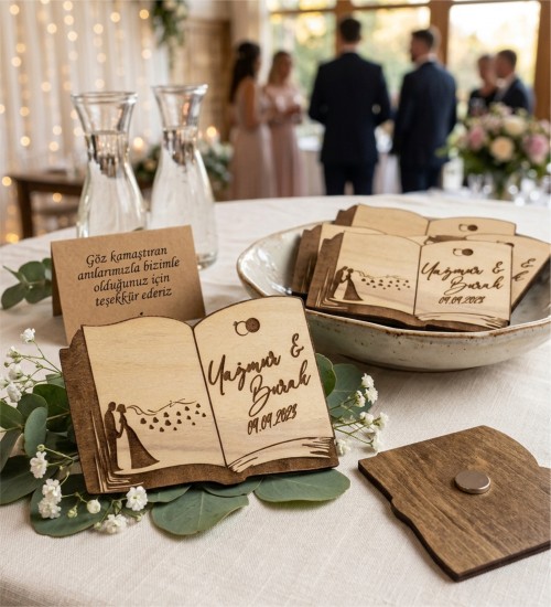 Magnet - Kitap Model - İsimli Tarihli Nikah Nişan Düğün Kına - Masalsı Bir Başlangıcı Ölümsüzleştirin Magnet - Kitap Model - İsimli Tarihli Nikah Nişan Düğün Kına - Masalsı Bir Başlangıcı Ölümsüzleştirin