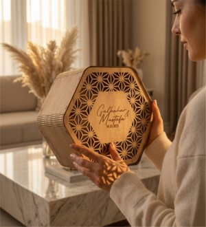 Zarf / Takı Kutusu - Altıgen Tasarım Düğün Nişan ve Özel Günlerinizi, Estetik Bir Dokunuşla Taçlandırın